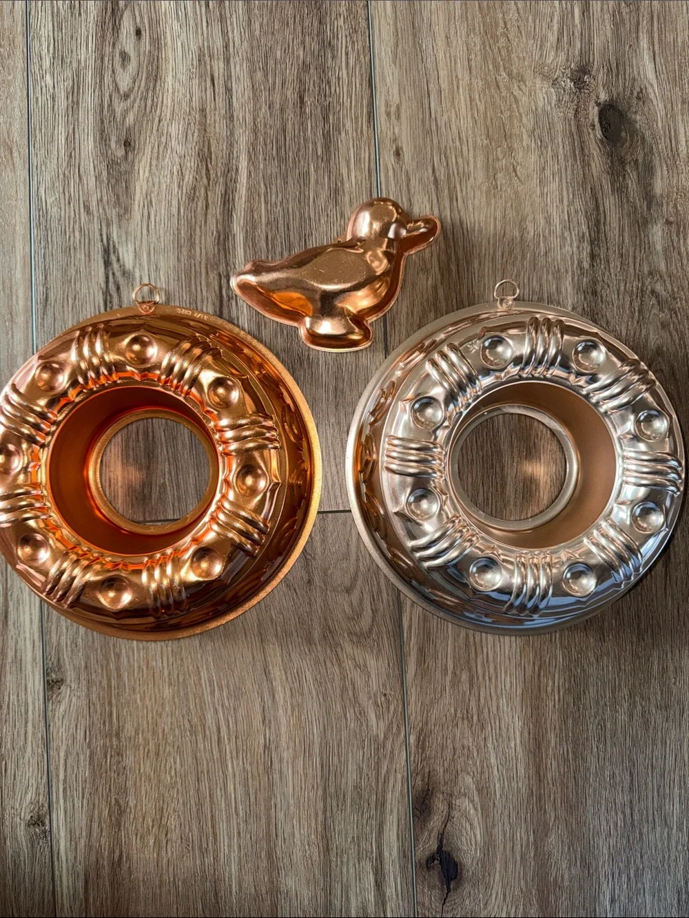 Copper Ring Molds and a Duck Mold. All great shape!